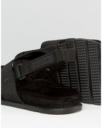 Мужские черные резиновые сандалии от Hunter