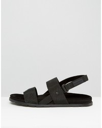 Мужские черные резиновые сандалии от Hunter