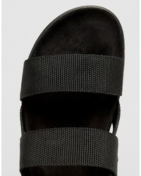 Мужские черные резиновые сандалии от Hunter