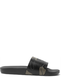 Мужские черные резиновые сандалии от Valentino