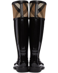 Женские черные резиновые сапоги от Burberry