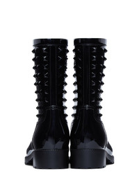 Женские черные резиновые сапоги от Valentino