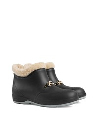 Мужские черные резиновые сапоги от Gucci