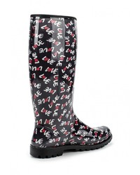Женские черные резиновые сапоги от Love Moschino