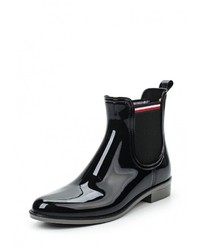 Женские черные резиновые сапоги от Tommy Hilfiger