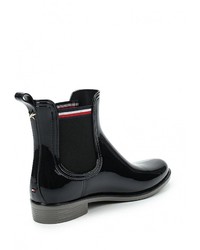 Женские черные резиновые сапоги от Tommy Hilfiger