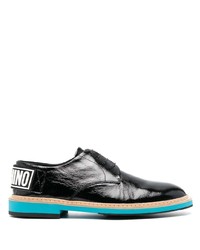 Черные резиновые туфли дерби от Moschino