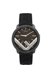 Мужские черные резиновые часы от Fendi