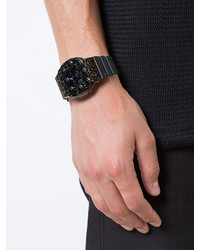 Мужские черные резиновые часы от Eyefunny
