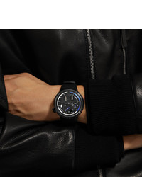 Мужские черные резиновые часы от HYT