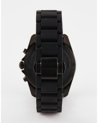 Мужские черные резиновые часы от Emporio Armani