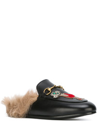 Черные сабо с вышивкой от Gucci