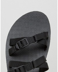 Мужские черные сандалии из плотной ткани от Teva