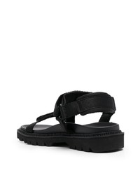 Мужские черные сандалии из плотной ткани от Tommy Jeans