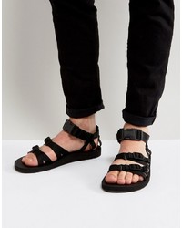 Мужские черные сандалии из плотной ткани от Teva