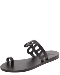 Черные сандалии на плоской подошве от Ancient Greek Sandals