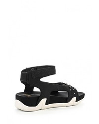Черные сандалии на плоской подошве от Ash