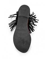 Черные сандалии на плоской подошве от Beppi