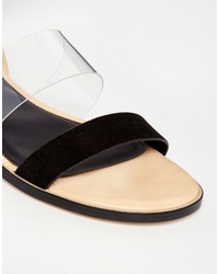 Черные сандалии на плоской подошве от Pull&Bear