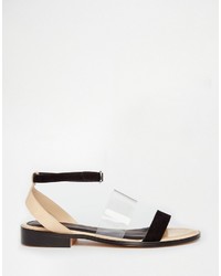 Черные сандалии на плоской подошве от Pull&Bear