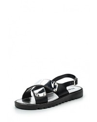 Черные сандалии на плоской подошве от Keddo