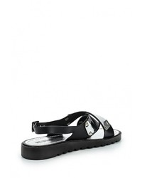 Черные сандалии на плоской подошве от Keddo