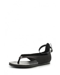 Черные сандалии на плоской подошве от Laceys London