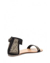 Черные сандалии на плоской подошве от Malien