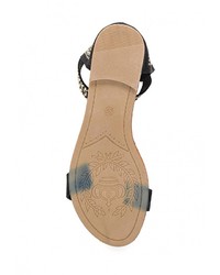 Черные сандалии на плоской подошве от Malien