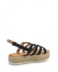 Черные сандалии на плоской подошве от Sergio Todzi