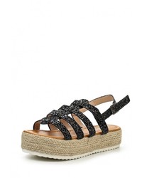 Черные сандалии на плоской подошве от Sergio Todzi