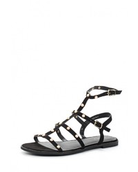 Черные сандалии на плоской подошве от Topshop