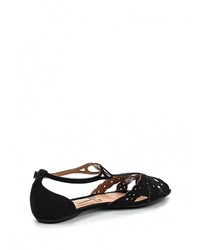 Черные сандалии на плоской подошве от Vizzano