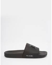 Мужские черные сандалии с принтом от Religion