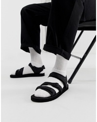 Мужские черные сандалии от ASOS DESIGN