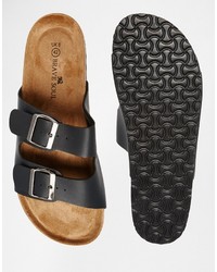 Мужские черные сандалии от Brave Soul