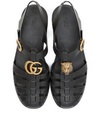 Мужские черные сандалии от Gucci