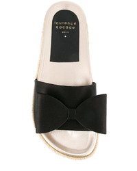 Женские черные сатиновые босоножки от Laurence Dacade