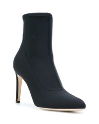 Черные сатиновые ботильоны от Giuseppe Zanotti Design