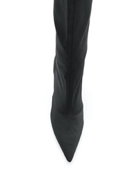 Черные сатиновые ботильоны от Yeezy