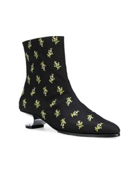 Черные сатиновые ботильоны от Nicole Saldaña