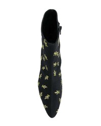 Черные сатиновые ботильоны от Nicole Saldaña