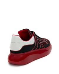 Мужские черные сатиновые низкие кеды от Alexander McQueen