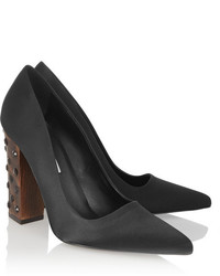 Черные сатиновые туфли от Stella McCartney