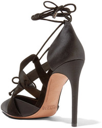 Черные сатиновые туфли от Alexandre Birman