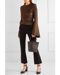 Черные сатиновые туфли от Gianvito Rossi