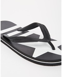 Мужские черные сланцы от Asos