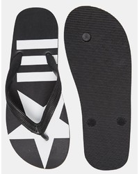 Мужские черные сланцы от Asos