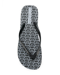 Мужские черные сланцы от Philipp Plein