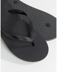 Мужские черные сланцы от Asos